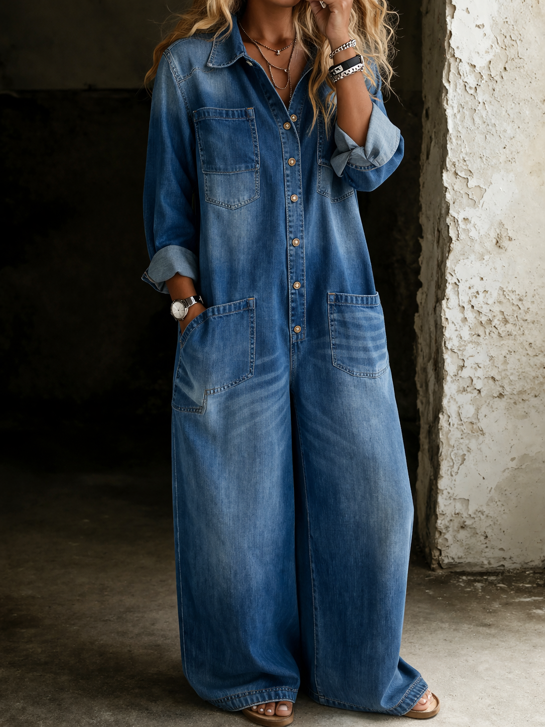 その他 SALSATION JUMPSUIT Size S Thalassa - Casual Denim Jumpsuit – SydneyWear