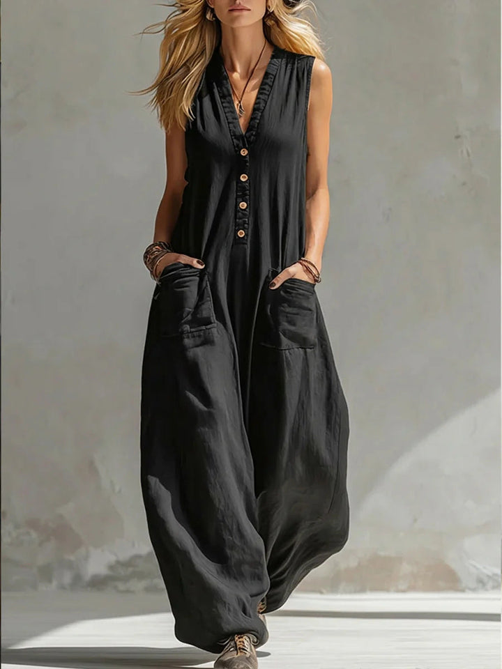 Farella - Loose Fit Wide Leg Jumpsuit