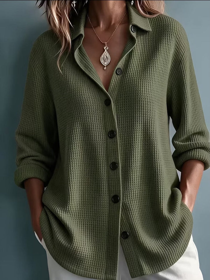 Imelda - Soft-Touch Long-Sleeve Blouse