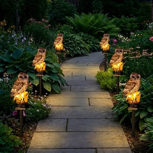 Amora - Owl Decorative Garden Lamp