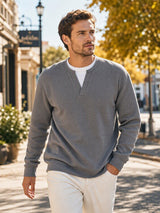 Oswald - Textured Waffle Long Sleeve Tee