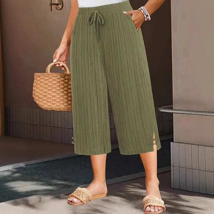 Bexara - Pleated Wide Leg Culottes