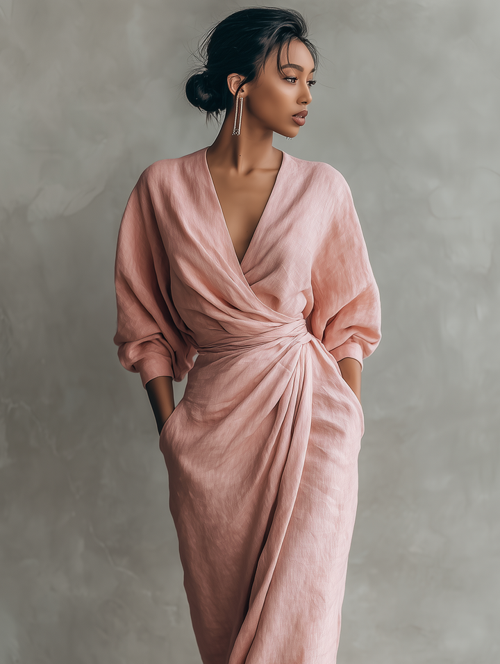 Ariana - Elegant Linen Maxi Dress