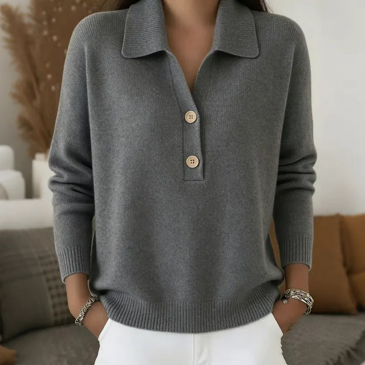 Marcellisse - Soft-Touch V-Neck Sweater