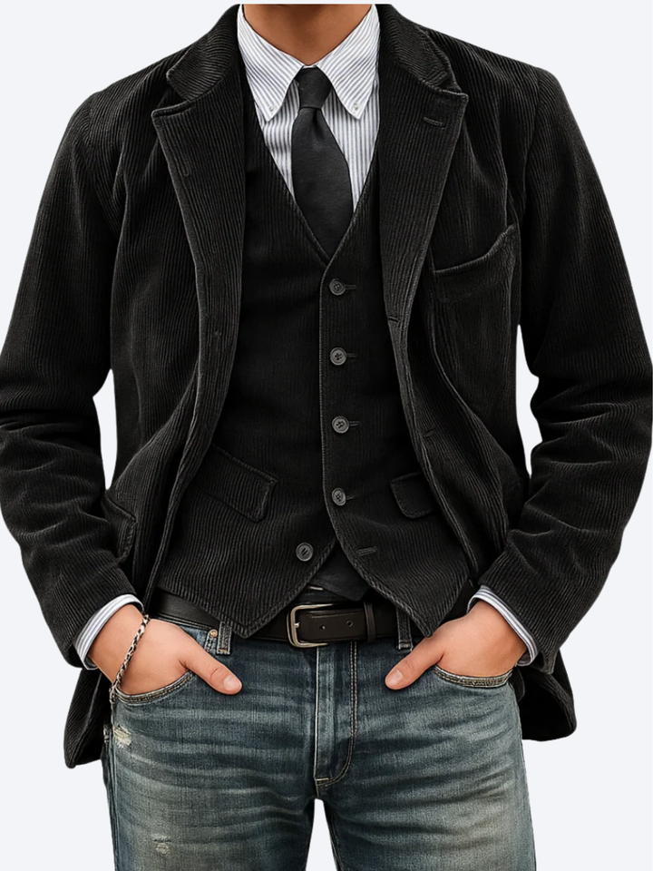 Kai - Classic Corduroy Tailored Blazer