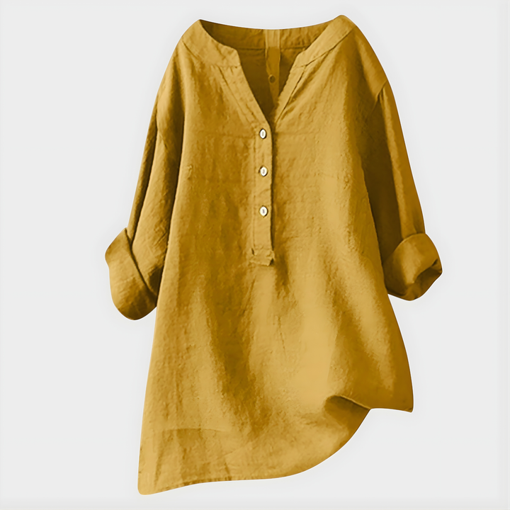 Fenella - Button Front Tunic Blouse