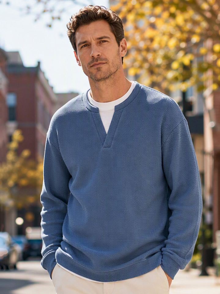 Oswald - Textured Waffle Long Sleeve Tee