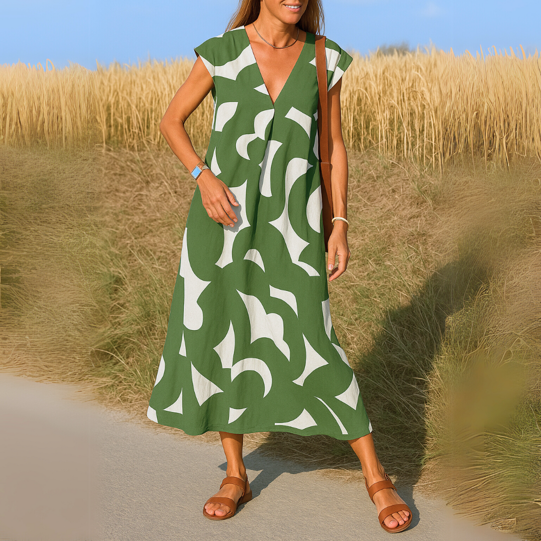 Tallisia - Soft-Touch V-Neck Midi Dress