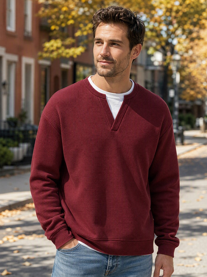 Oswald - Textured Waffle Long Sleeve Tee