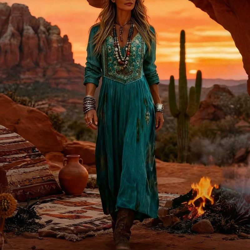 Lymira - Soft-Touch Floral Midi Dress