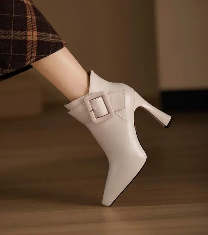 Erina - Sculpted Heeled Ankle Boots
