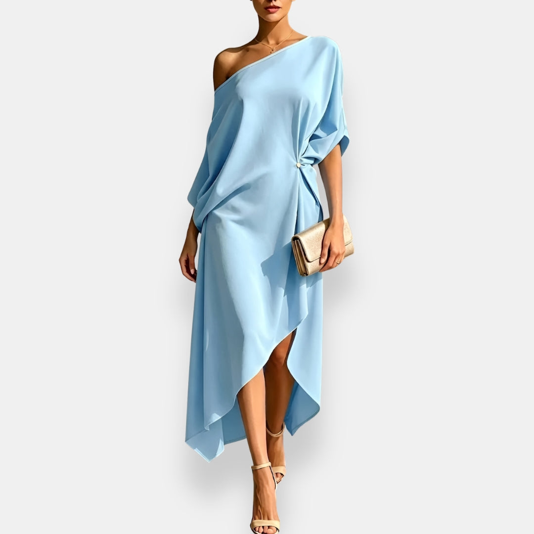 Edwina - Flowing Asymmetric Evening Dress