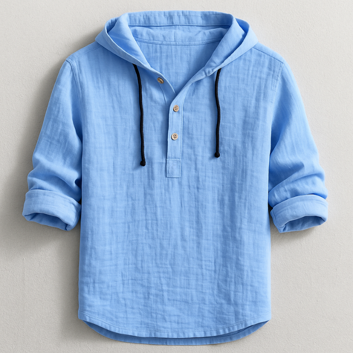 Tavrell - Refined Linen Hooded Shirt