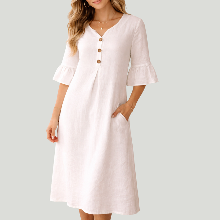 Sorella - Soft-Touch Ruffle-Sleeve Dress