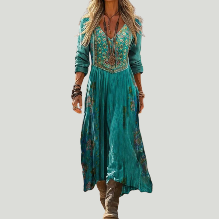 Lymira - Soft-Touch Floral Midi Dress