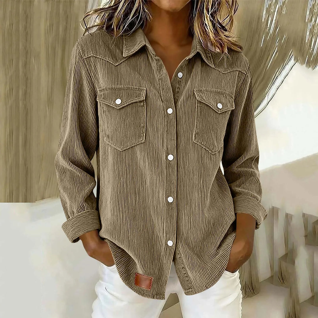 Loredana - Soft-Touch Button-Up Shirt