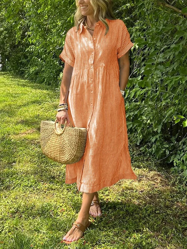 Lumae - Soft-Touch Maxi Shirt Dress
