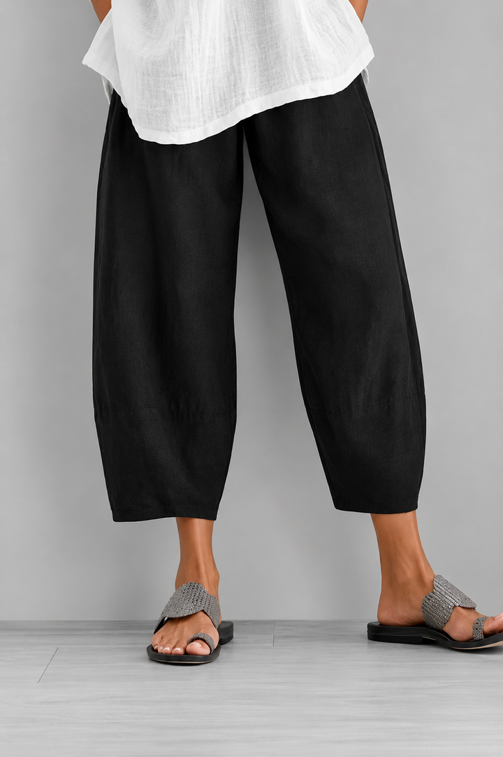 Eulorine - Soft-Touch Wide-Leg Trousers