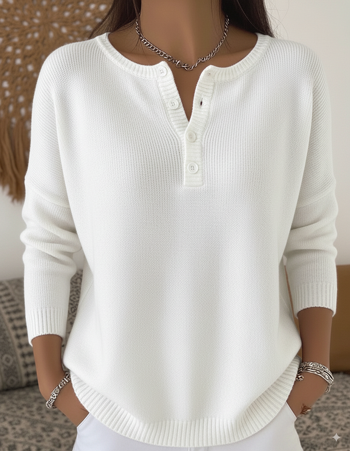Belen - Soft-Touch Henley Sweatshirt