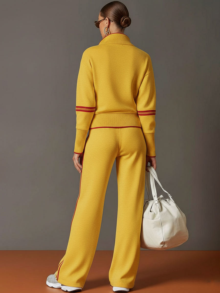 Ovia - Soft-Touch Wide-Leg Two-Piece Set