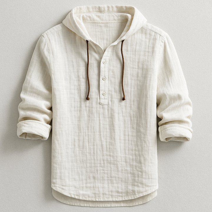 Tavrell - Refined Linen Hooded Shirt
