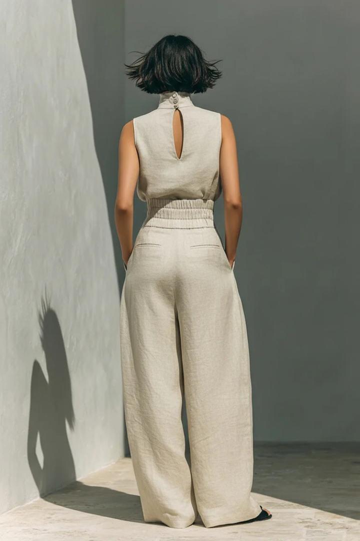 Nerina- Sleeveless Wide-Leg Jumpsuit