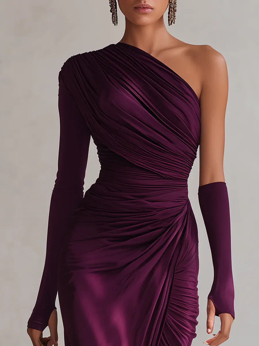 Viala - Soft-Touch One-Shoulder Maxi Dress