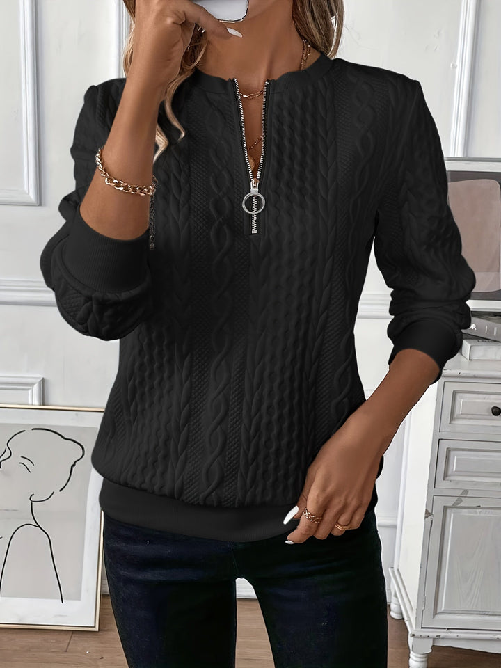 Delorina - Soft-Touch Zip-Front Jumper