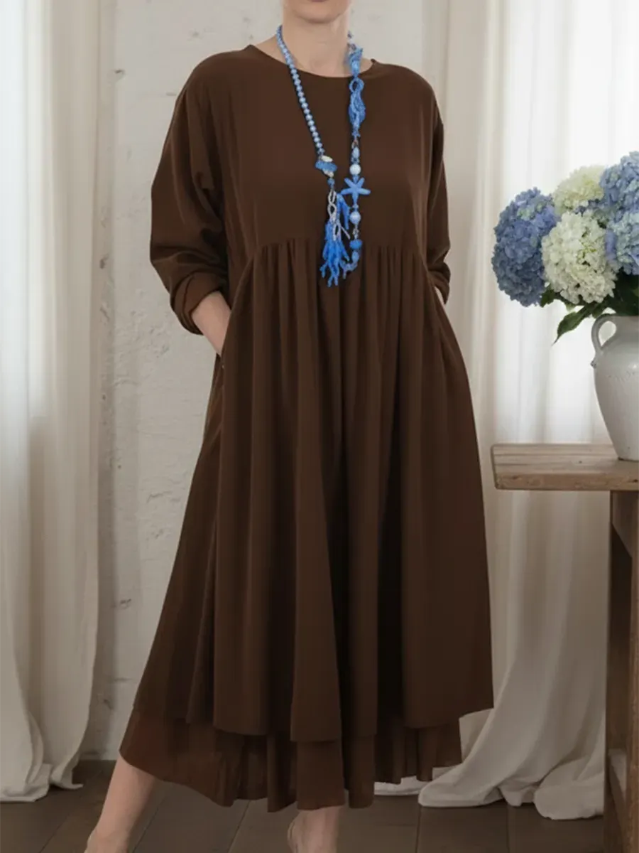 Agatha - Soft-Touch Midi A-Line Dress