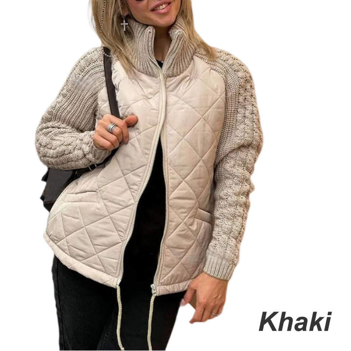 Corisanna - Warm Zip Front Knit Jacket