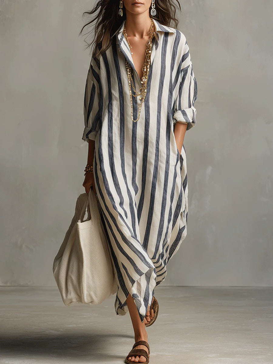 Velinna - Breezy Linen Maxi Dress