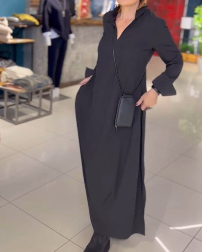 Kesslyn - Soft-Touch Maxi Shift Dress