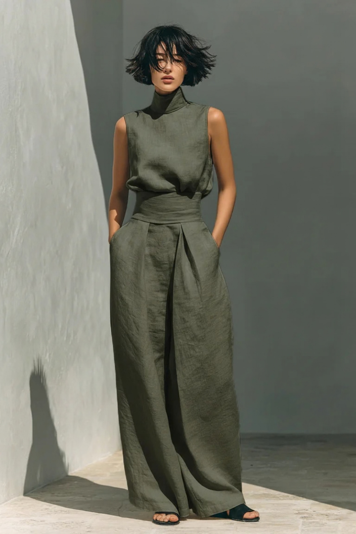 Nerina- Sleeveless Wide-Leg Jumpsuit