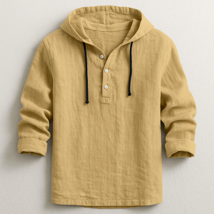 Tavrell - Refined Linen Hooded Shirt