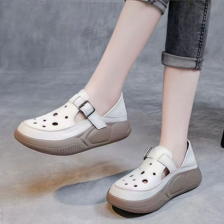 Nayeli - Buckled Comfort Walking Shoes