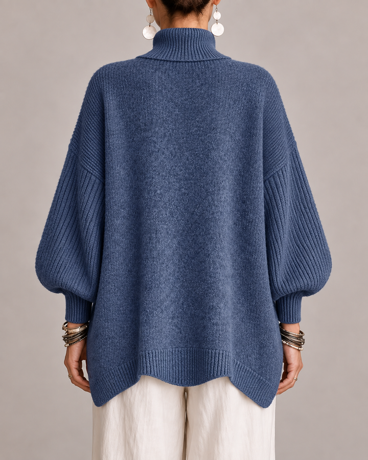 Sorcha - Relaxed Draped Turtleneck Sweater