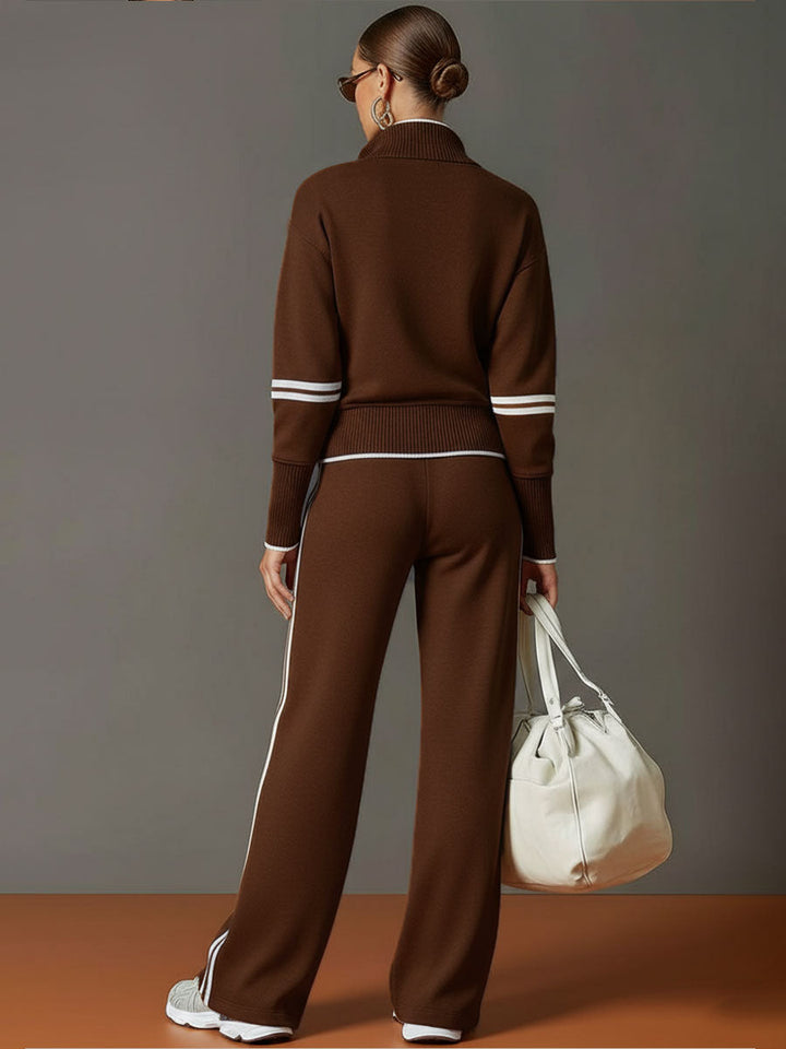 Ovia - Soft-Touch Wide-Leg Two-Piece Set