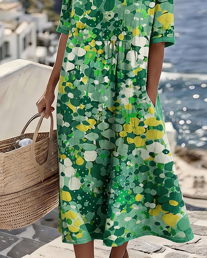 Adria - Soft-Touch A-Line Midi Dress