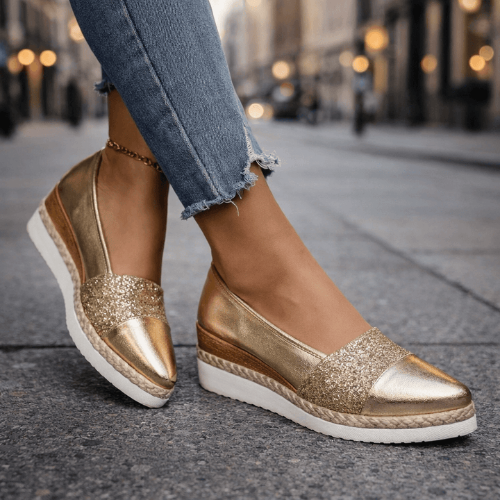 Kirsty - Sparkling Wedge Sneakers