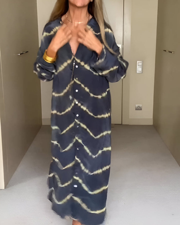 Aviyra - Soft-Touch Striped Boho Maxi Dress