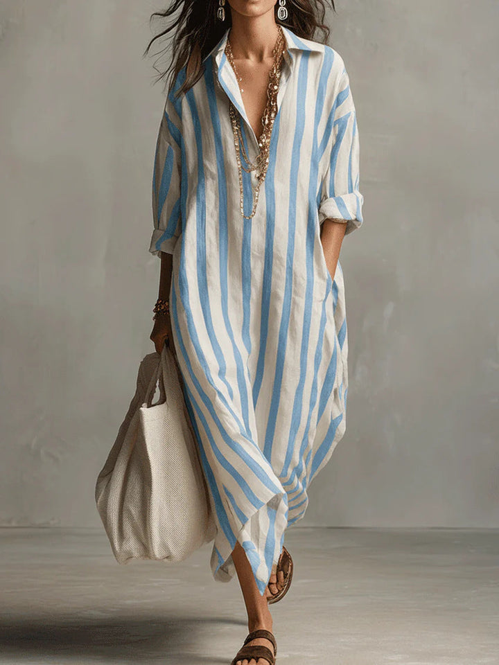 Velinna - Breezy Linen Maxi Dress