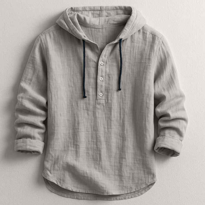 Tavrell - Refined Linen Hooded Shirt