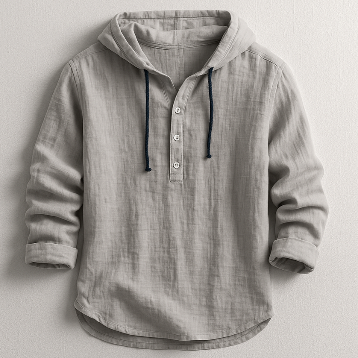Tavrell - Refined Linen Hooded Shirt