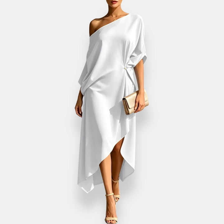 Edwina - Flowing Asymmetric Evening Dress