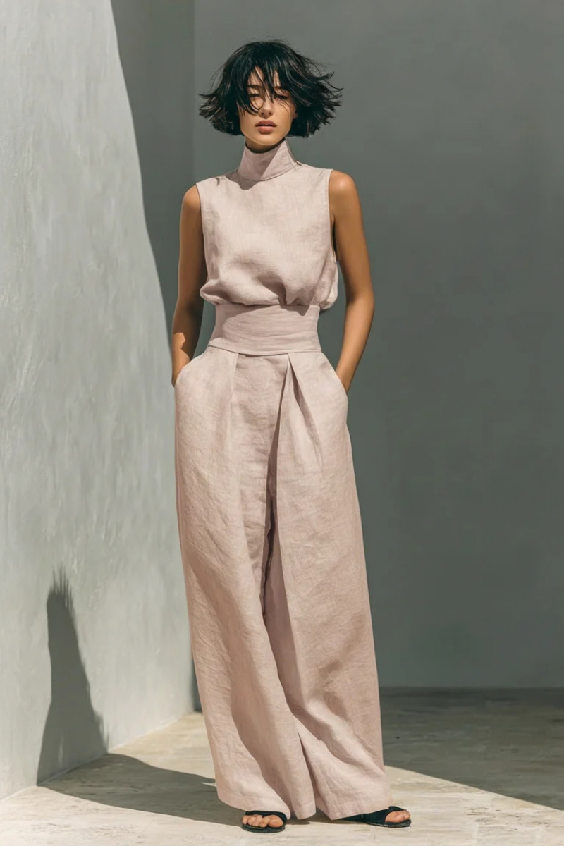 Nerina- Sleeveless Wide-Leg Jumpsuit