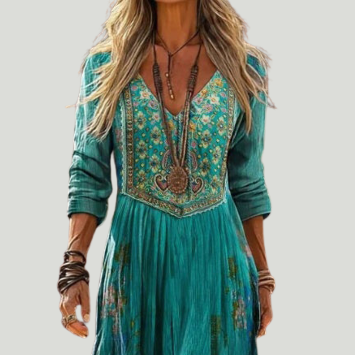 Lymira - Soft-Touch Floral Midi Dress