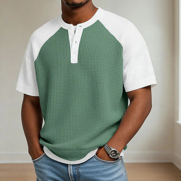 Arbor - Textured Waffle-Knit Polo