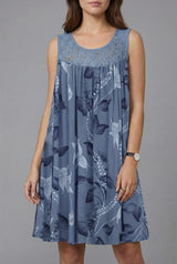 Ariadne - Elegant Floral Print Shift Dress