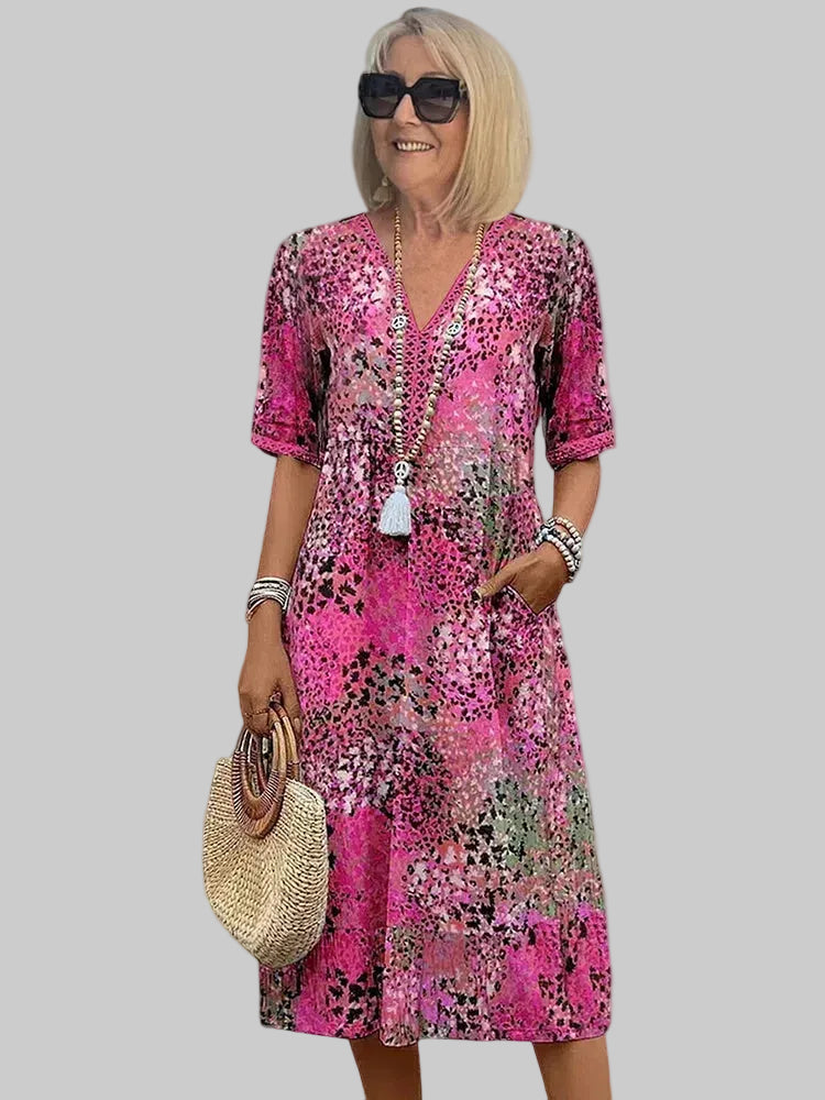 Marisse - Soft-Touch Floral Midi Dress
