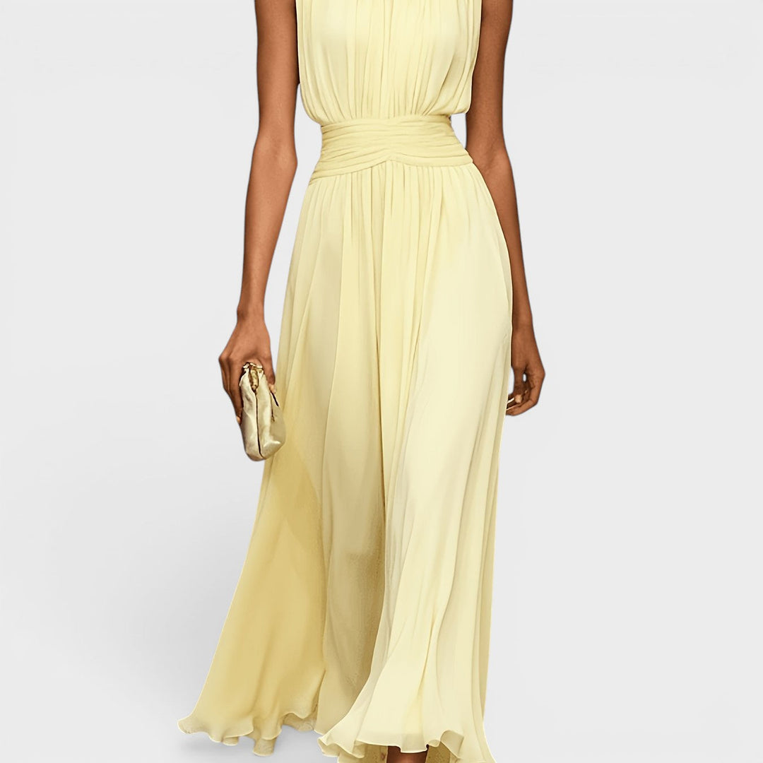 Evadne - Premium Draped Midi Dress